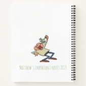 やる気を起こさせる食べ引用文の生きおもしろいカエル ノートブック (裏面)