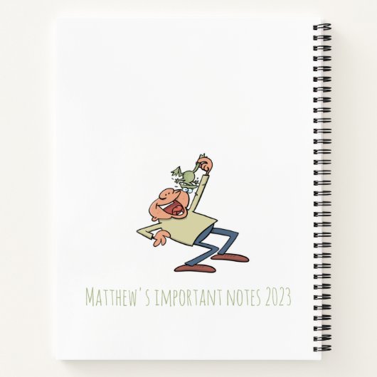 やる気を起こさせる食べ引用文の生きおもしろいカエル ノートブック (裏面)