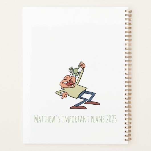 やる気を起こさせる食べ引用文の生きおもしろいカエル プランナー手帳 (裏面)