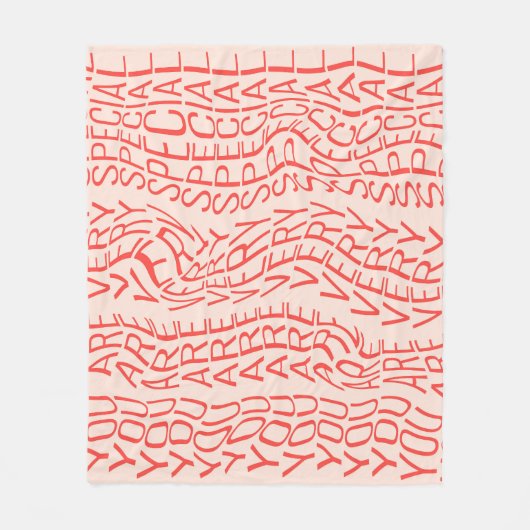 やる気を起こさせる:お前は特別 フリースブランケット (正面)