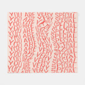 やる気を起こさせる:お前は特別 フリースブランケット (正面(横))