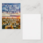 やる気を起こさせる,ひまわりアート,前向きことわざ 名刺 (正面/裏面)