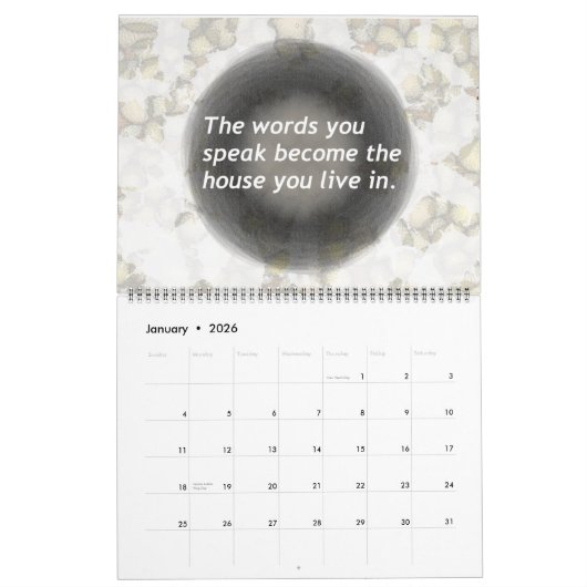 やる気を起こさせる カレンダー (1月 2026)