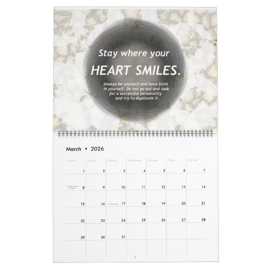 やる気を起こさせる カレンダー (3月 2026)