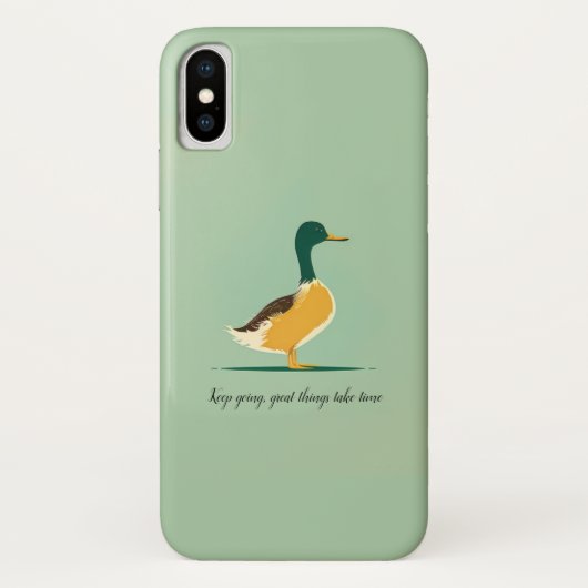 やる気を起こさせる、シンプルデザインダックiphoneケース Case-Mate iPhoneケース (裏面)
