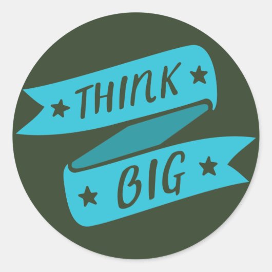 やる気を起こさせる、トレンディーは大きい青を考えます ラウンドシール (正面)