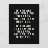 やる気を起こさせる,前向き引用文,前向きことわざ ポストカード (正面)