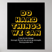 やる気を起こさせる |可能な懸命を実行 |クリスチャン ポスター (正面)