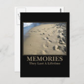 やる気を起こさせる：思い出は一生続く ポストカード (正面/裏面)