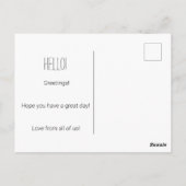 やる気を起こさせる/感動的引用文、独自のposを追加 ポストカード (裏面)