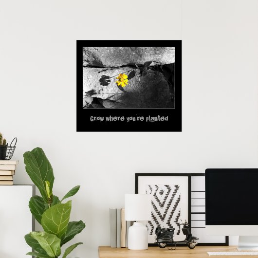 やる気を起こさせる「成長」ポスター ポスター (ホームオフィス)