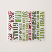 やる気を起こさせる: 決してやめないで下さい ジグソーパズル (横)