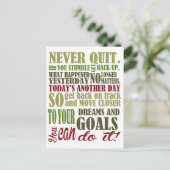 やる気を起こさせる: 決してやめないで下さい ポストカード (スタンド正面)