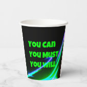 やる気を起こさせる 紙コップ (裏面)