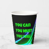 やる気を起こさせる 紙コップ (正面)