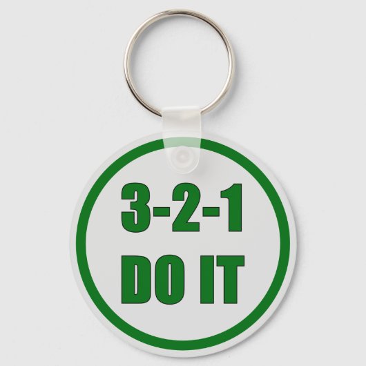 やる気を起こさせる-3-2-1-Do-It-Bold-Green キーホルダー (正面)