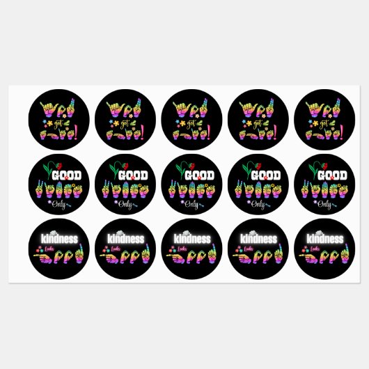 「やる気を起こさせるASLステッカーTrio」スタンプ ラベル (シート)