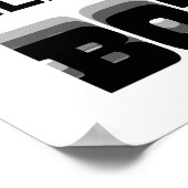 やる気を起こさせるGym Black & White引用文 ポスター (角)