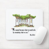 やる気を起こさせるMax DePreeによる試験引用文- マウスパッド (マウス)