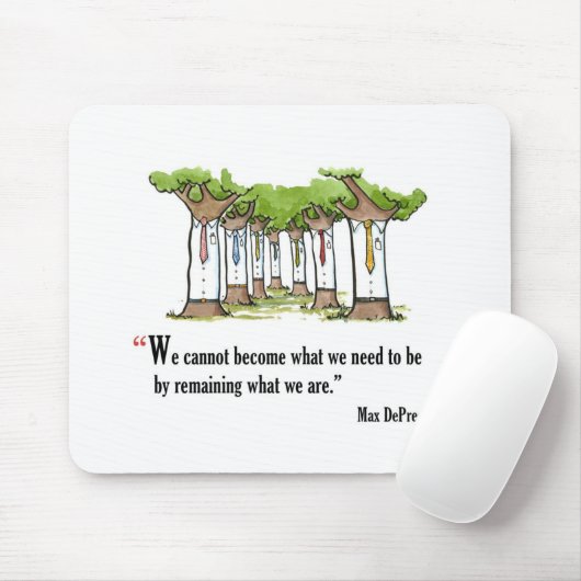 やる気を起こさせるMax DePreeによる試験引用文- マウスパッド (マウス)