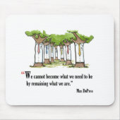 やる気を起こさせるMax DePreeによる試験引用文- マウスパッド (正面)