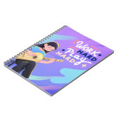 やる気を起こさせるMusic Notebook – 作業懸命、遊懸命 ノートブック (左側)