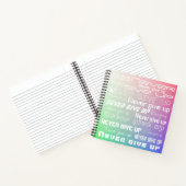 やる気を起こさせるNever Up与えエレガント Rainbow Color ノートブック (内部)