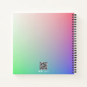 やる気を起こさせるNever Up与えエレガント Rainbow Color ノートブック (裏面)