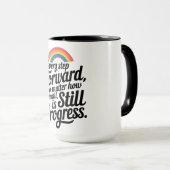 "やる気を起こさせるProgress Mag - Sip and Stayインスパイア" マグカップ (正面右)