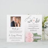 やる!赤面ピンクローズモダン結婚式 プログラム (スタンド正面)