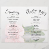 やる!赤面ピンクローズモダン結婚式 プログラム (裏面)