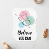 やればできると信じる ノートカード (正面/裏面インサイチュ)