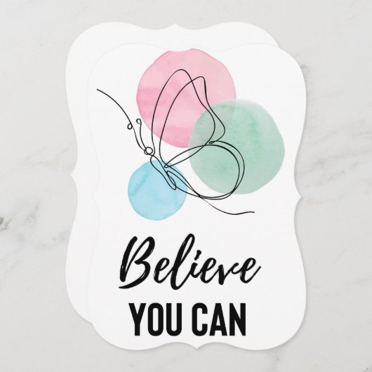 やればできると信じる ノートカード (正面/裏面)