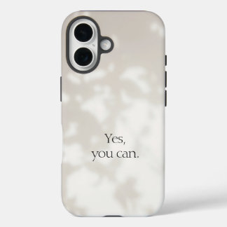 やればできる。ベージュモチベーション iPhone 16ケース