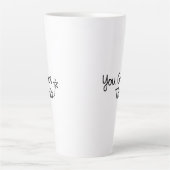 "やればできる" モチベーショナルスターデザイン カフェラテマグ (正面)
