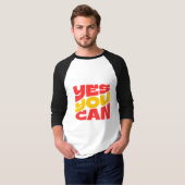 やればできる!長袖モチベーショナルTシャツ Tシャツ (正面フル)