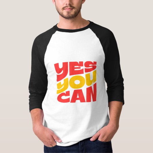 やればできる!長袖モチベーショナルTシャツ Tシャツ (正面)