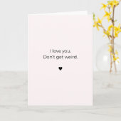 やれやれなバレンタインカード - 愛してる。ウザくならないで カード (黄色い花)