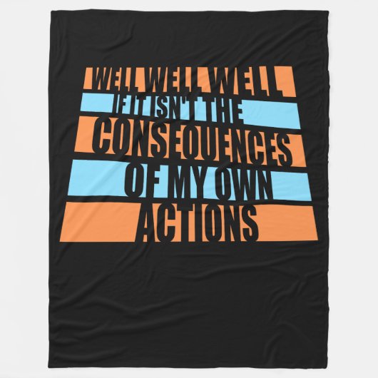やれやれやれ、自分が引き起こした結果だ フリースブランケット (正面)