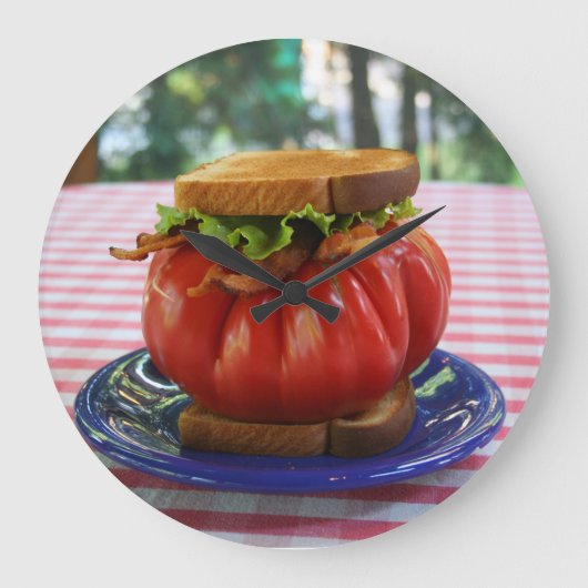 やれやれトマト! ラージ壁時計 (正面)