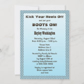 やれやれ少数民族のカウボーイ赤ちゃんシャワー 招待状 (裏面)