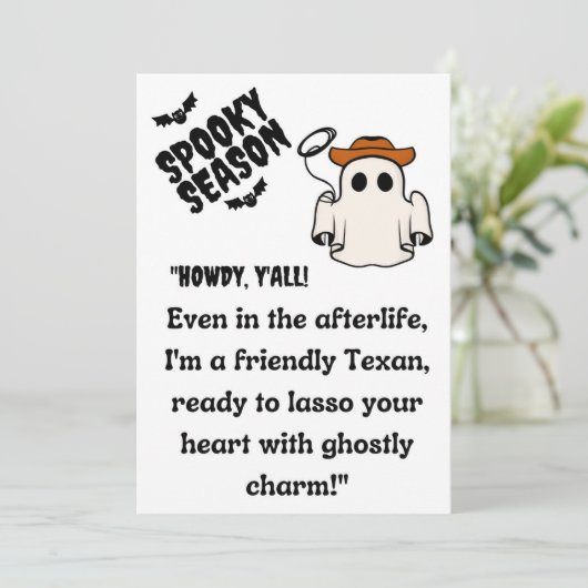 「やれやれ!テキサス州カウボーイ幽霊ハロウィーン シーズンカード (スタンド正面)
