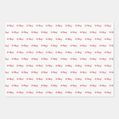 「やれメリー!」 ヴィンテージレッドトラックと雪 ラッピングペーパーシート (正面3)