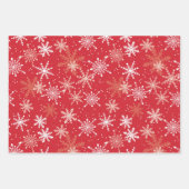 「やれメリー!」 ヴィンテージレッドトラックと雪 ラッピングペーパーシート (正面2)