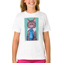 「やれ素晴らし!」 Cat in Blue Tie、ティール(緑がかった色)、メッセージ