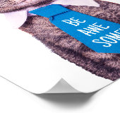 「やれ素晴らし!」 Cat in Blue Tie、メッセージ ポスター (角)