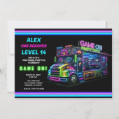 やれ！ゲームトラックビデオゲーム誕生日パーティー 招待状 (正面)