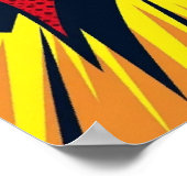 やれ!最初のパンチポップ・アートのアート効果 ポスター (角)