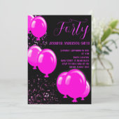 やろう祝!40の素晴らしいピンクのブラックパーティー 招待状 (スタンド正面)