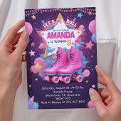 やろう転が! – ローラースケート誕生日パーティー 招待状